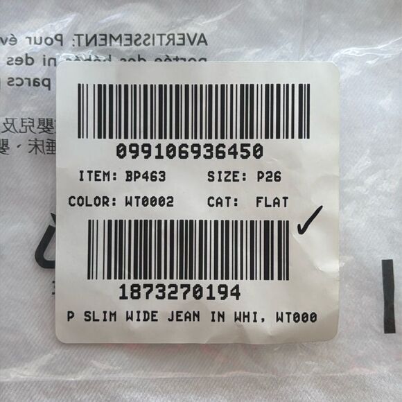 J Crew Slim Wide Jeans Womens Size 26 Petite White‎ - Picture 5 of 14